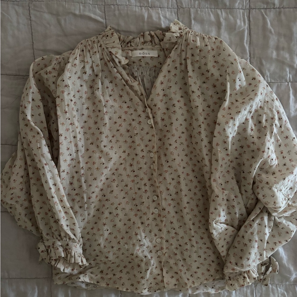 Doen Floral Rose Blouse XS